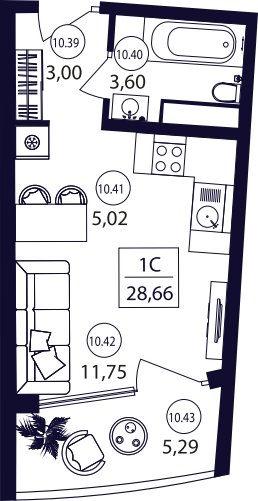 8-11/5 · 28,66 м²